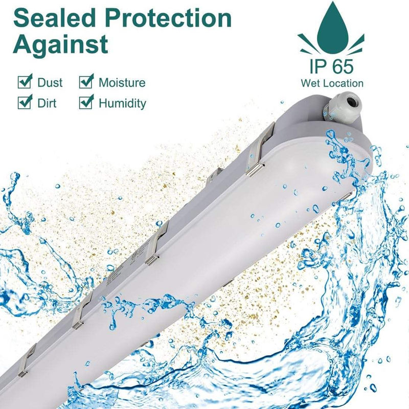 2ft 4ft 5ft 6ft IP65 LED Tri Proof Light 40w 60w 80w Corrosion Proof High Tech Optical Design