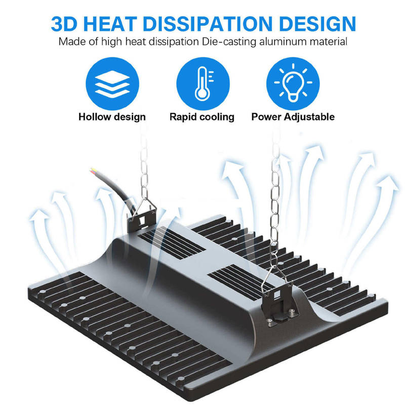 190LM/W High Bay Linear Led Lights IP66 Waterproof Led Linear High Bay Fixture For Warehouse