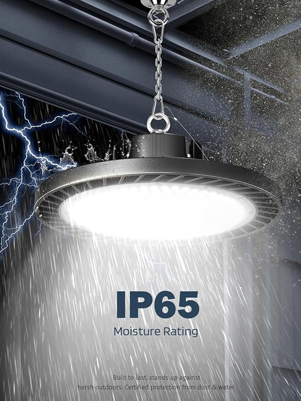 Adjustable LED UFO High Bay Light 3 Power CCT 150W Commercial Dimmable For Garage Warehouse