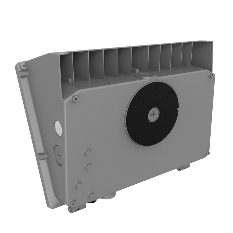 Aluminum Housing LED Wall Pack Light with 80W/100W/120W Selectable Power and 3000K/4000K/5000K Selectable CCT IP65 Waterproof Outdoor Lighting