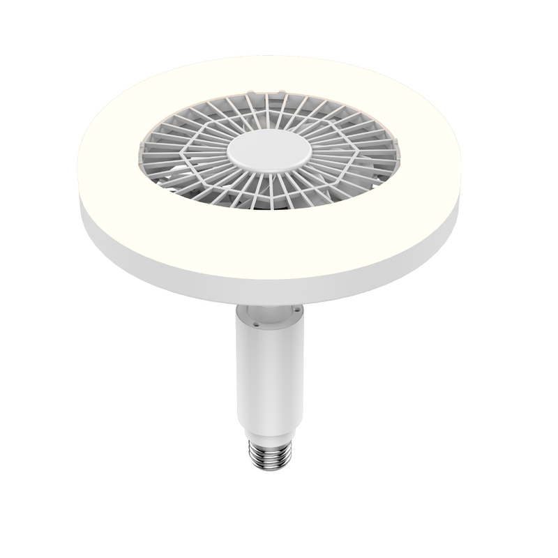 Socket Fan Light with Remote Control 3 Colors Dimmable LED Ceiling Fan 14W for Bedroom Kitchen Storage Room