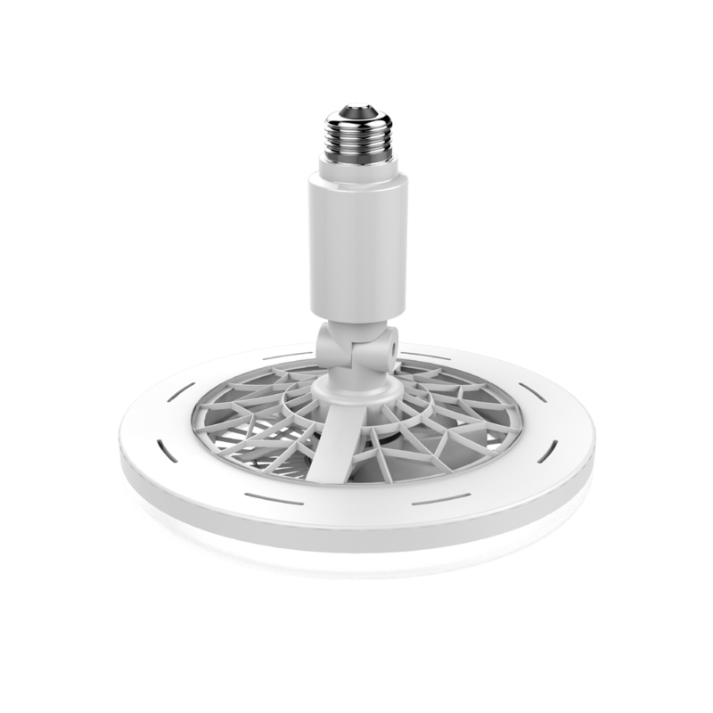 Socket Fan Light with Remote Control 3 Colors Dimmable LED Ceiling Fan 14W for Bedroom Kitchen Storage Room