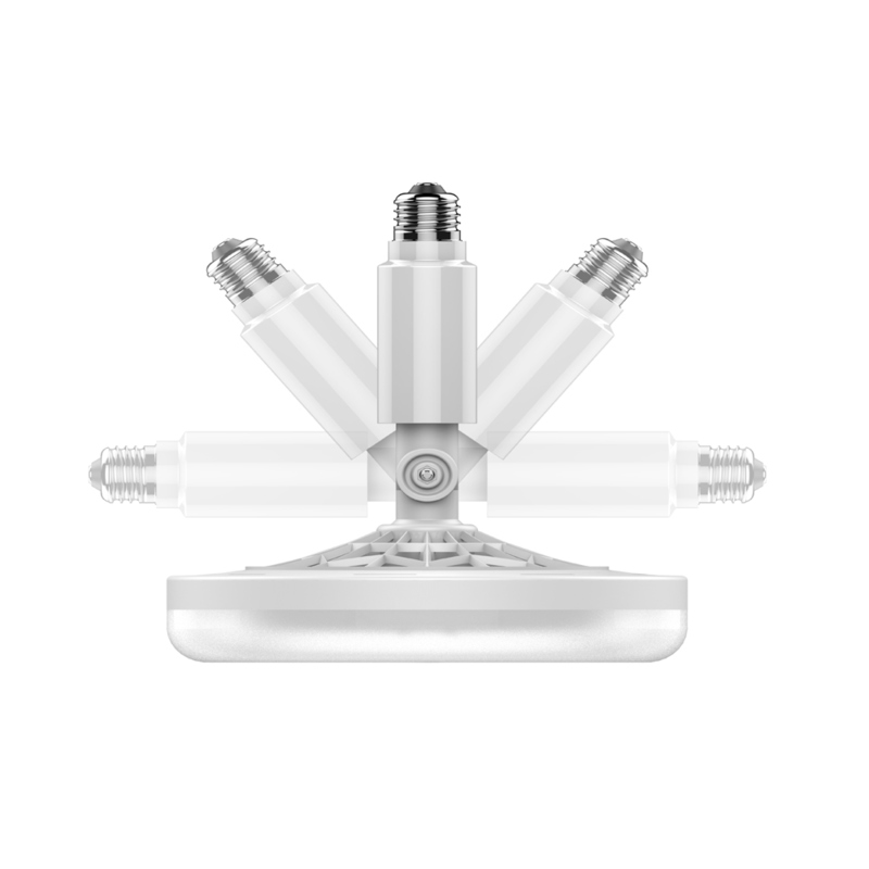 Socket Fan Light with Remote Control 3 Colors Dimmable LED Ceiling Fan 14W for Bedroom Kitchen Storage Room