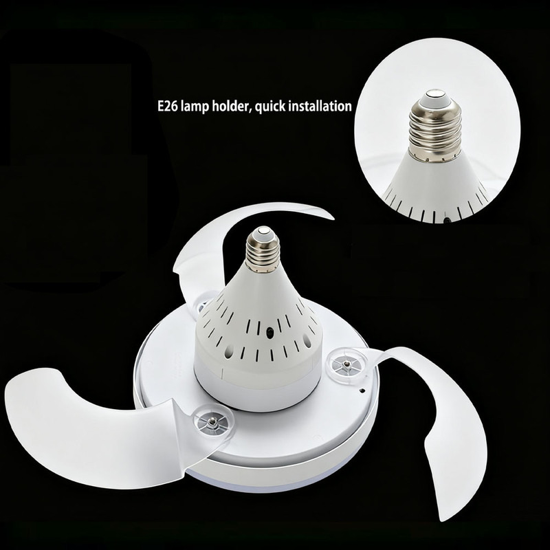 LED Ceiling Fan Light with 3000LM Lumen Flux 50000 hrs Life Span and 3 Wind Speeds for Bedroom Living Room Kitchen