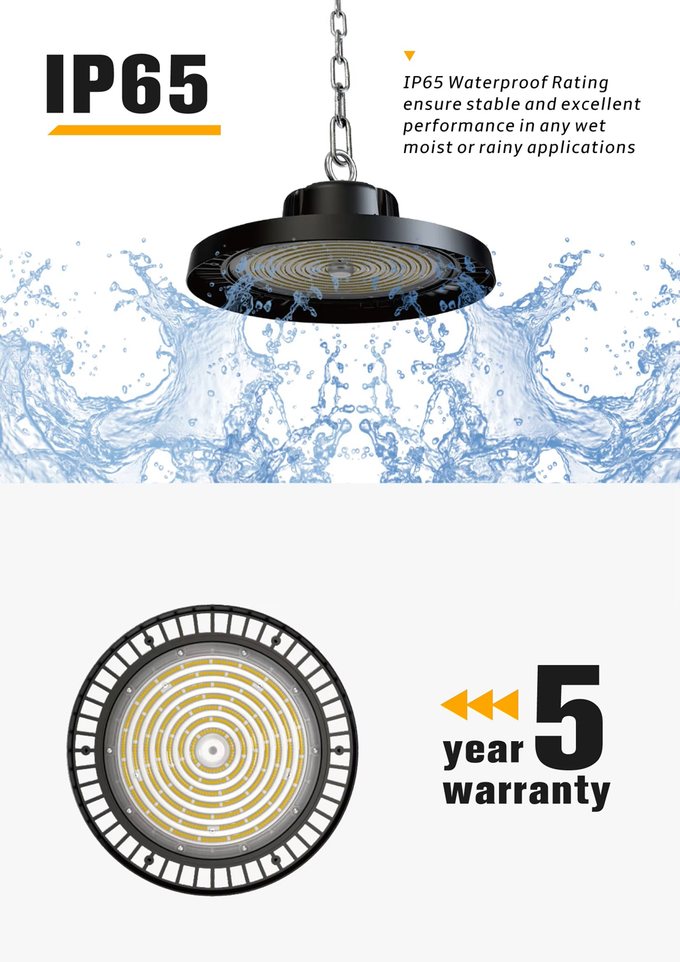 500W IP65 Round LED UFO High Bay Light Smd2835 Workshop Garage High Bay Lamp 1