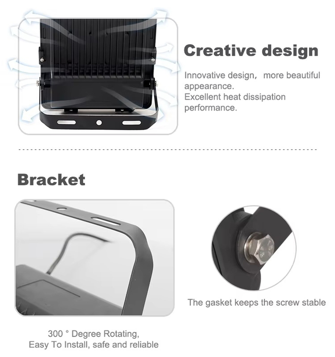 400W Exterior Flood Lights IP66 Waterproof Led Spot Lights Outdoor 150LM/W Aluminum Alloy 0